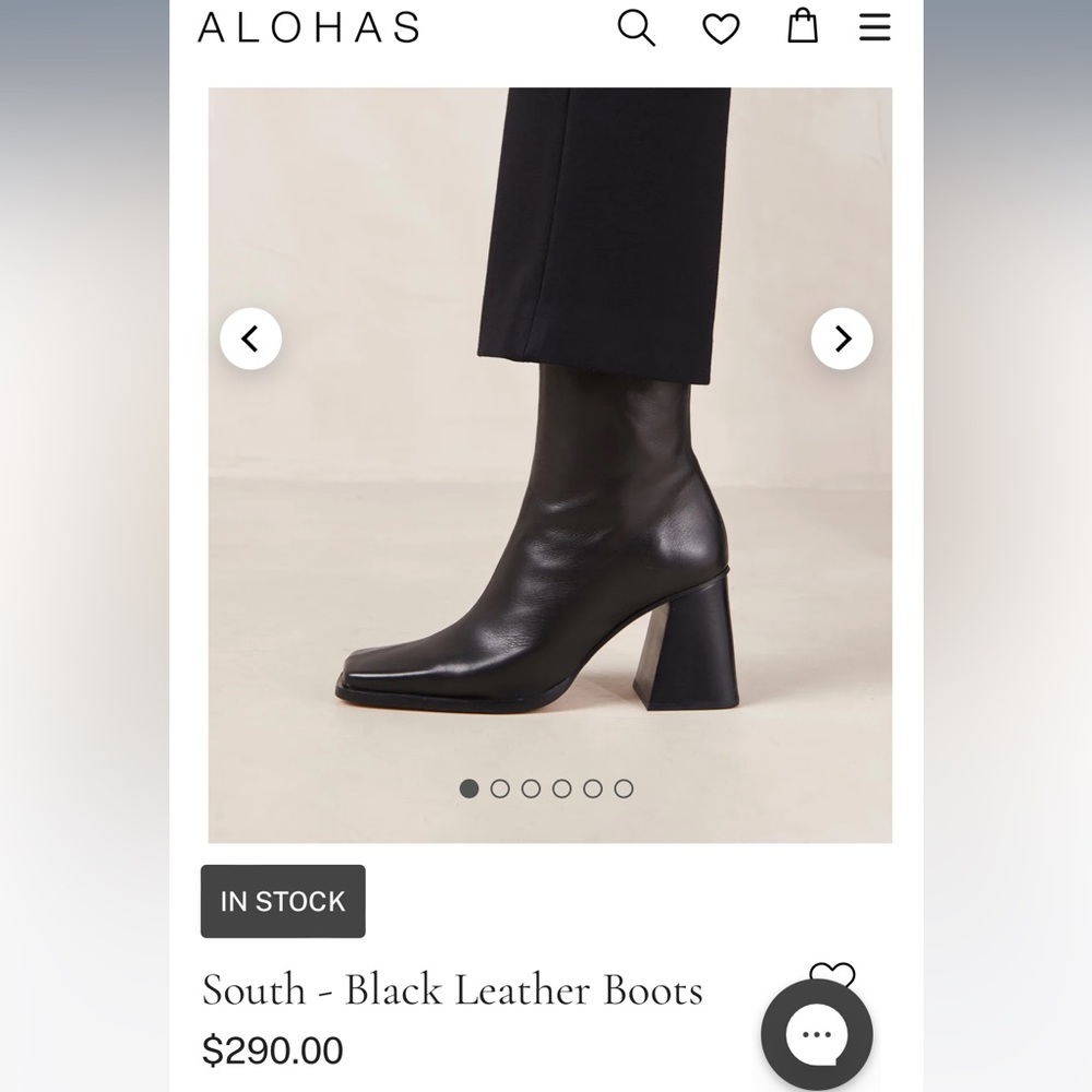 Alohas South Black Heeled Boots size 39